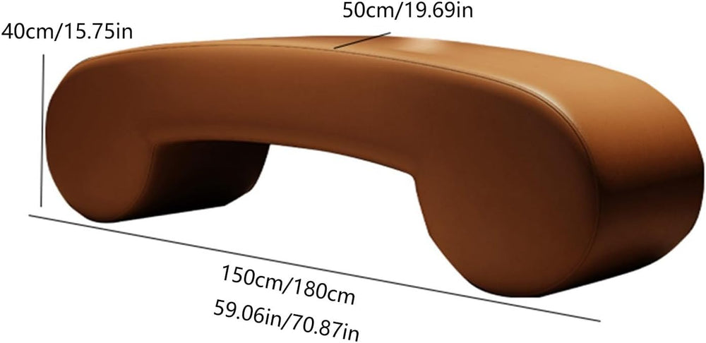 Modern Faux Leather Bench, Creativity Bedroom Benches Footrest Stool, for End...