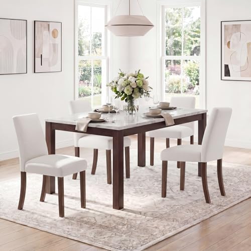 MALOL Modern Dining Chairs Set of 4, Upholstered Kitchen Chairs with High Bac...