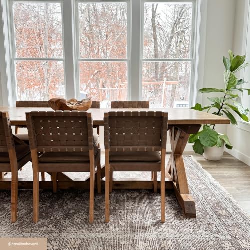 Nathan James Cohen Wood Dining Chair, Mid-Century Modern Upholstered Side Cha...
