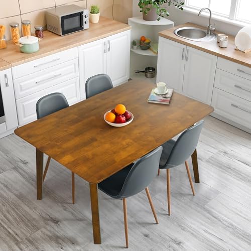 Acacia Verve 48" Solid Wood Dining Table for 4, Rectangular Acacia Wood ...