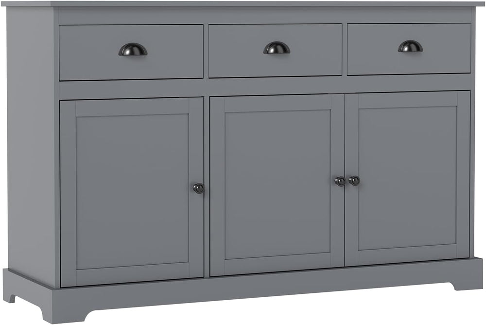 Sideboard Buffet Cabinet with Storage, 53.5” Large Kitchen Cupboard with 3 Dr...