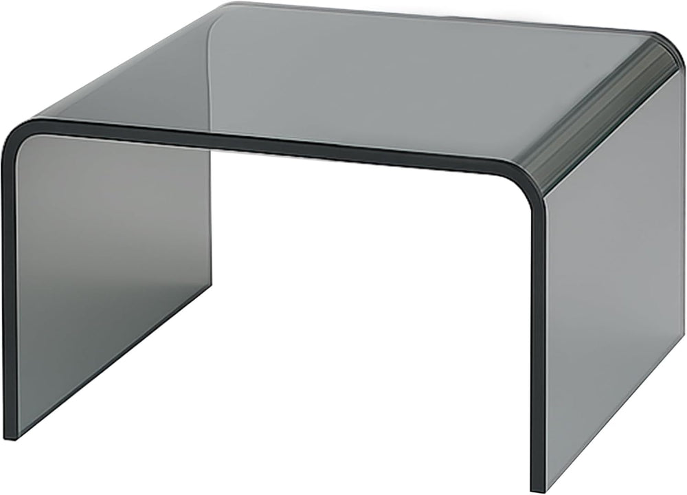 Gray Acrylic Compact Accent Table – Modern Multipurpose Small Side Table or E...