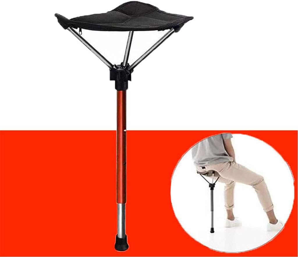 Adjustable Telescopic Foldable Stool Single Leg Tall Chair