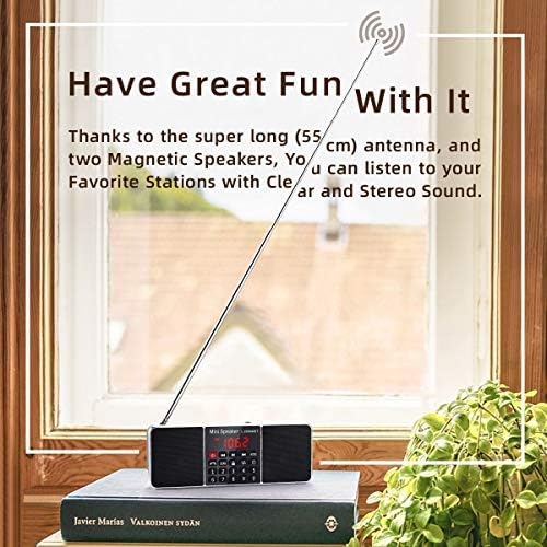 PRUNUS J-288 Portable Radio AM FM Radio, Stereo Bluetooth Speaker