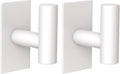 VAEHOLD Wall Towel Hooks, Heavy Duty Sticky Holder Waterproof Towel Hooks for Hanging Coat, Clothes, Closet Hook Wall Mount for Kitchen (White, 2 Pack)