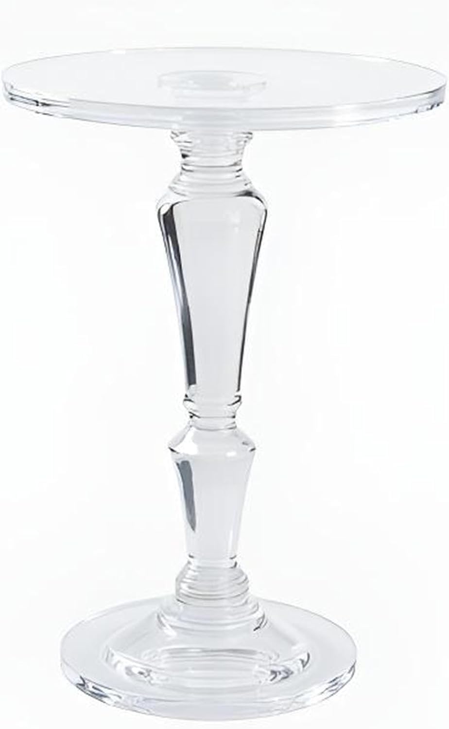 Furniture Acrylic Side Table,Clear Small Round Side/End Tables with Support R...