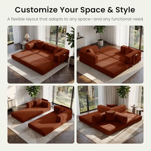 78.8" Convertible Futon Sofa Bed, Couch for Living Room | Corduroy Loves...