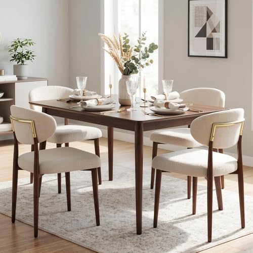 300LBS Dining Chairs Set of 2,Metal Kitchen Chairs,Modern Fabric Upholstered ...