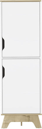 Modern Kitchen Pantry, White Storage Cabinet with 2 Doors, Easy to Maintain, for Dining Room