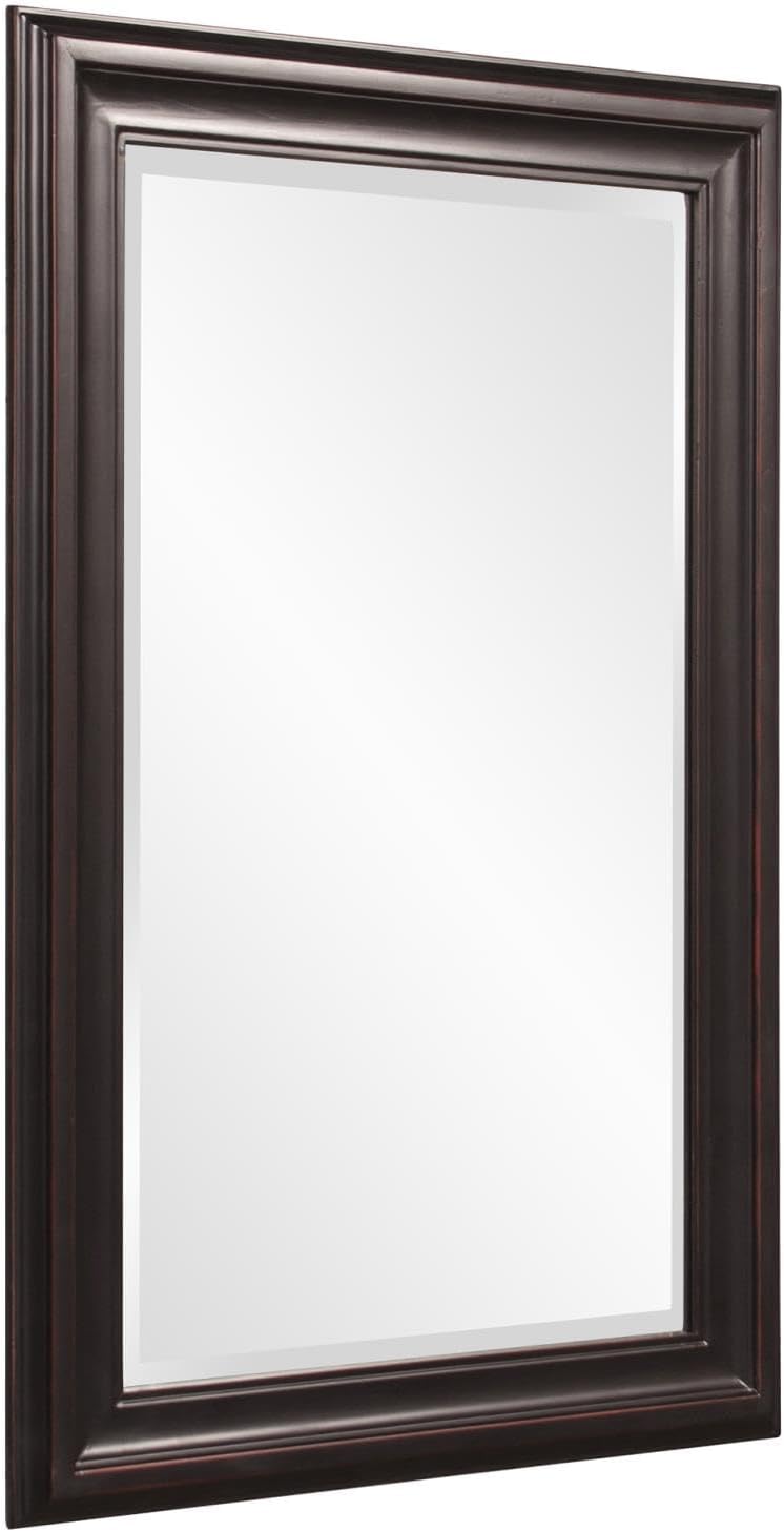 Howard Elliott Collection George Rectangular Oil Rubbed Bronze Wall Mirror, R...