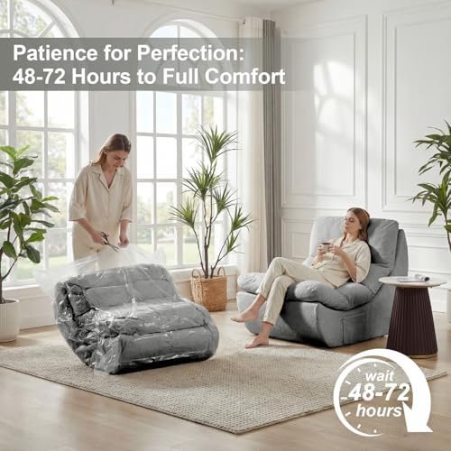 Comfy Reading Chair for Adults, Modular Sectional Sofa Bean Bag Chair, Cloud ...