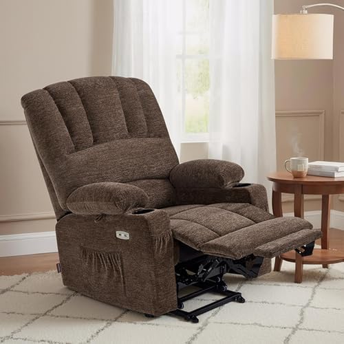 MCombo Power Lift Recliner Chair for Elderly 7095 (Medium, Coffee) | Stand As...