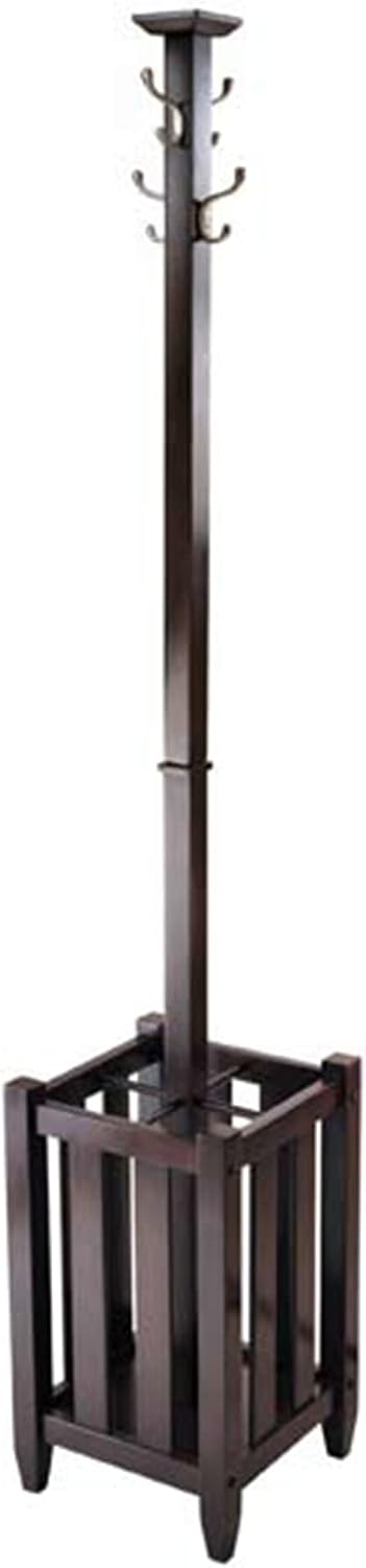 Yardlio Cappuccino Coat Tree: Elegant Storage Solution with Dual Hooks