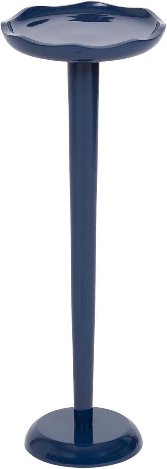 Kate and Laurel Alessia Modern Decorative Round Drink Table, 8 x 8 x 22, Navy...