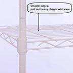 GIOTORENT 6-Tier Storage Shelves Standing Shelving Metal Units, Adjustable Height Wire Shelf Display Rack for Pantry Laundry Bathroom Kitchen 16.6” x 11.8” x 63”, White