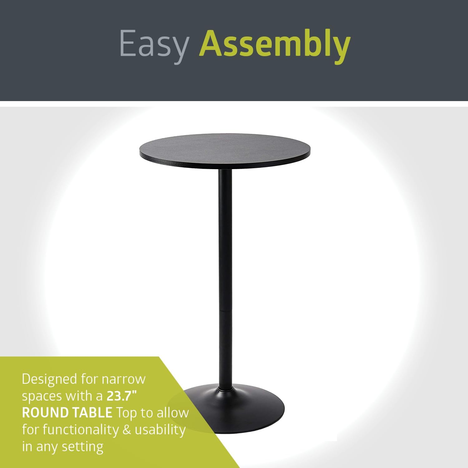 Pearington Pub Table, Jet Black, 4pk