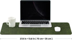 Distressed Leather Desk Mat - Non-Slip PU Desk Pad for Office and Home - Desk Organization and Accessories - Ideal for Large Mouse Pad and Desk Mats on Top of Desks(Forest Green,27.6"x 13.8")