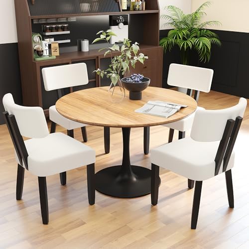 GOTMINSI Mid Century Modern Dining Chairs,Velvet Farmhouse Upholstered Kitche...
