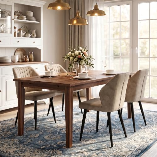 CLIPOP Faux Leather Dining Chairs Set of 2, Leather Dining Chairs, Mid-Centur...