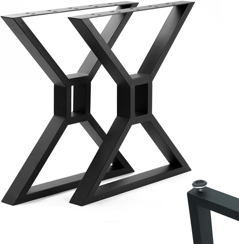 KaKaBB Metal Desk Legs 28 inch, Heavy Duty Industrial Table Legs with Adjusta...