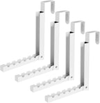 Over The Door Hanger Folding Clothes Drying Rack, Folding Hanging Coat Rack for Indoor Laundry Room Compact Small Space Foldable Portable Clothing Hanger Hook Collapsible- 4 Pack(White)