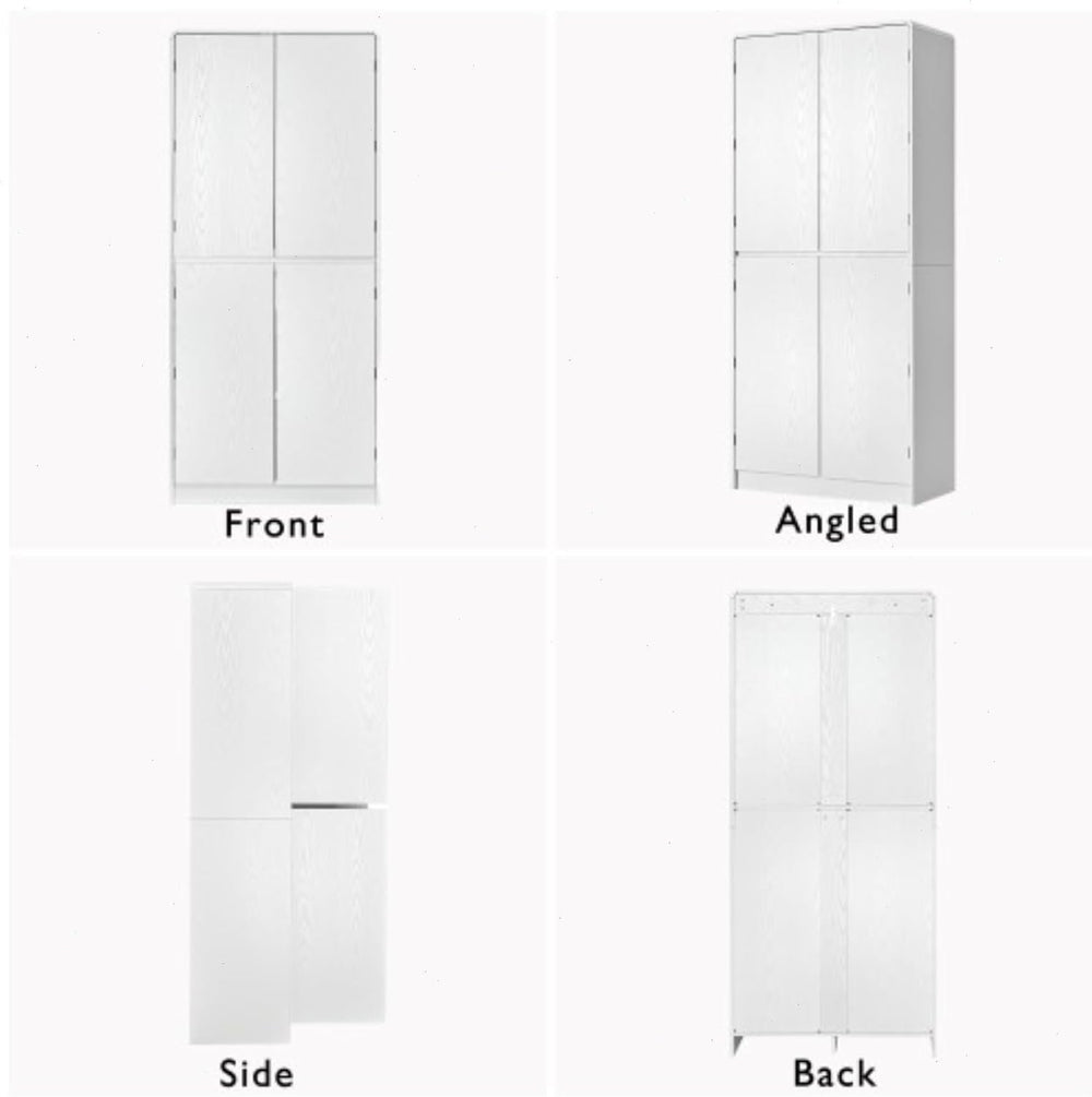 72" Kitchen Pantry Storage Cabinet with Doors and Shelves, Wood Farmhous...