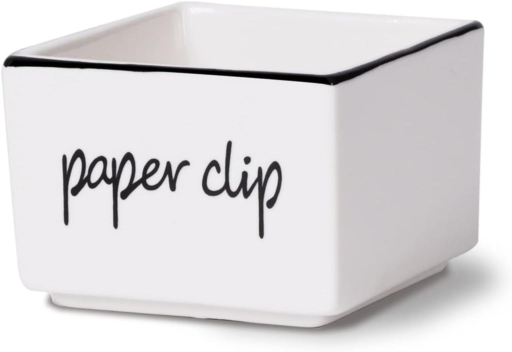 ONTUBE Farmhouse Paper Clip Holders Dispenser Organizer for Desk 3 Inch White