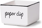 ONTUBE Farmhouse Paper Clip Holders Dispenser Organizer for Desk 3 Inch White