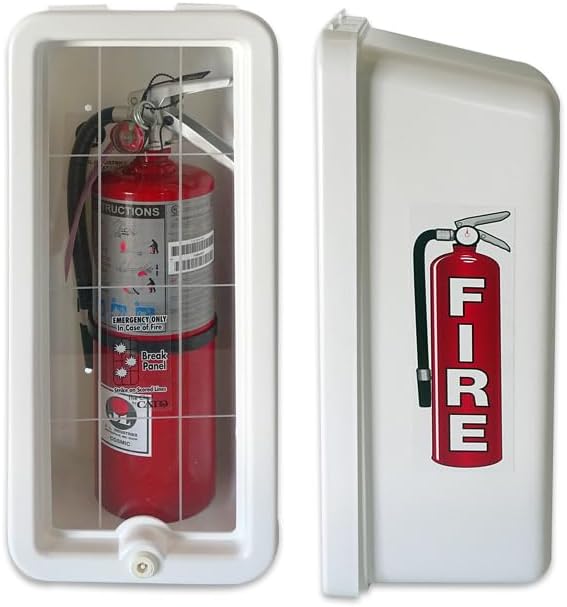 Cato 10501-H White Plastic Chief Fire Extinguisher Cabinet for 2-1/2 or 5 lb....