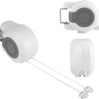 Durable Wall Mounted Retractable Clothes Line Washing Line Indoor Outdoor Double Drying Tool for Balconies and Small Gardens ABSPVC Black