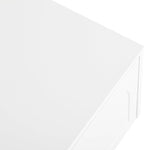 Ball & Cast Modern TV Stand with Fluted Tempered Glass Doors for TVs up to 95'', Entertainment Center w/Led Lights, Cabinets & 2 Drawers,Arched Door Design,Media Console for Living Room,White