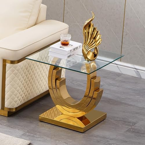 HomVent 2PCS Glass Living Room Table Set Coffee Table Set for Living Room | R...
