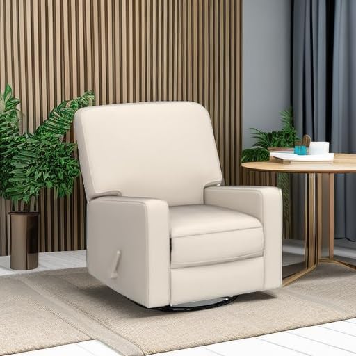 Harkawon Swivel Rocker Recliner Chair, Glider Rocker Recliner, Beige