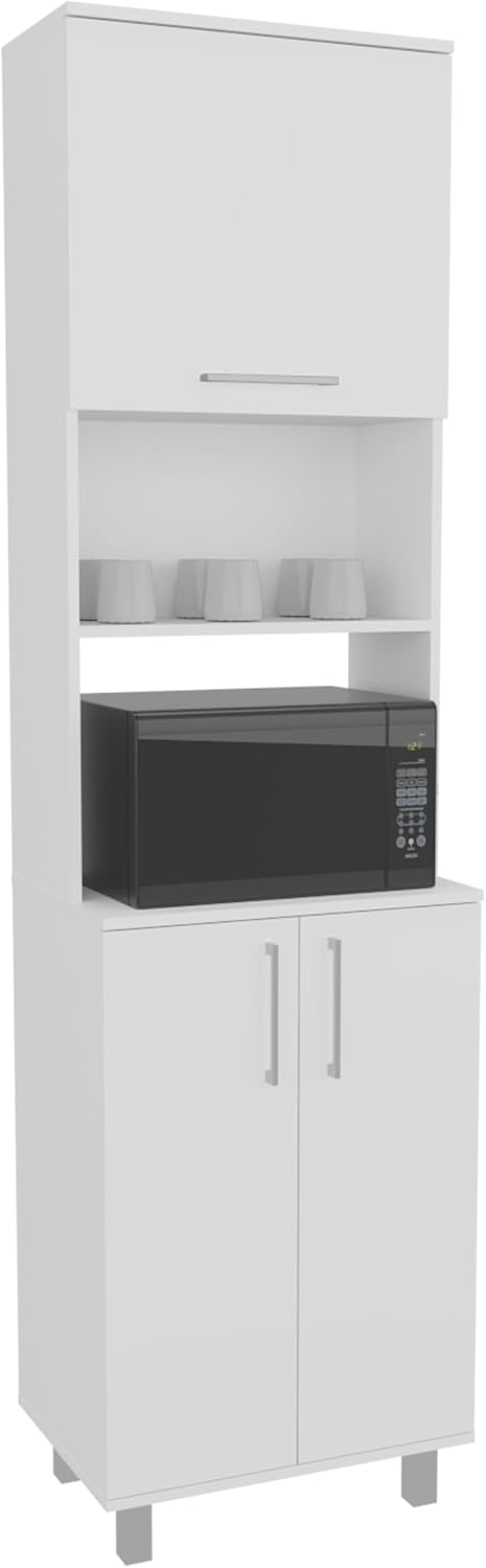 21.7" D*15.4" D*80.3" H Corner Freestanding Kitchen Pantry wit...