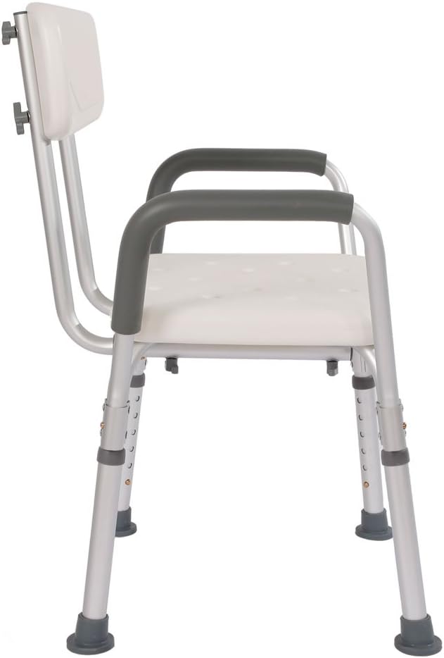 Azadx Bath Chair, Adjustable Aluminium Alloy Elderly Bath and Shower Chair Li...