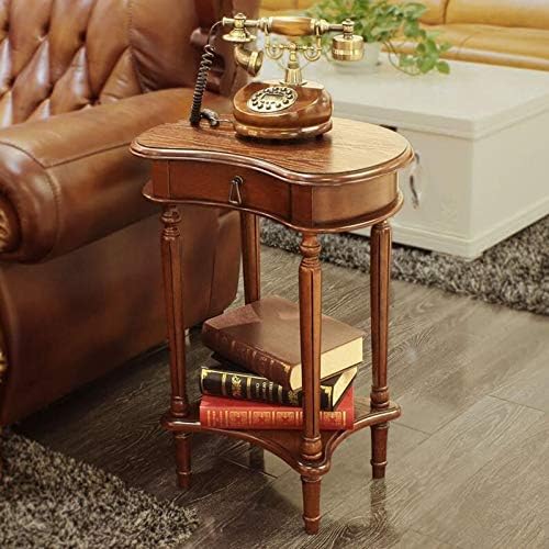 Telephone Table, American Carved Side Table,Shelves with Drawers,Telephone Li...