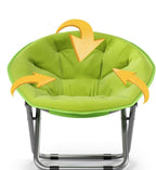 Lightweight Folding Moon Chair for Bedroom and Living Room Green Load Capacity 125kg(Green)