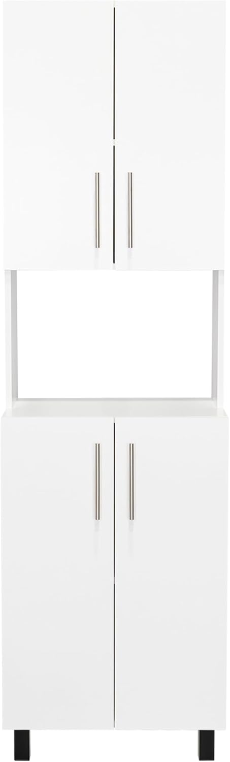 22.2" D*13.2" W*76.8" H Kitchen Pantry with 2 Shelves, 2 Doubl...