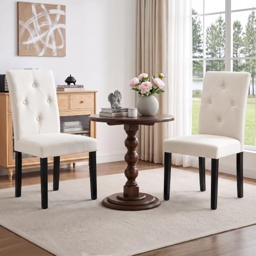 VECELO Upholstered Dining Chairs Set of 6, Modern Accent Parsons with Comfort...