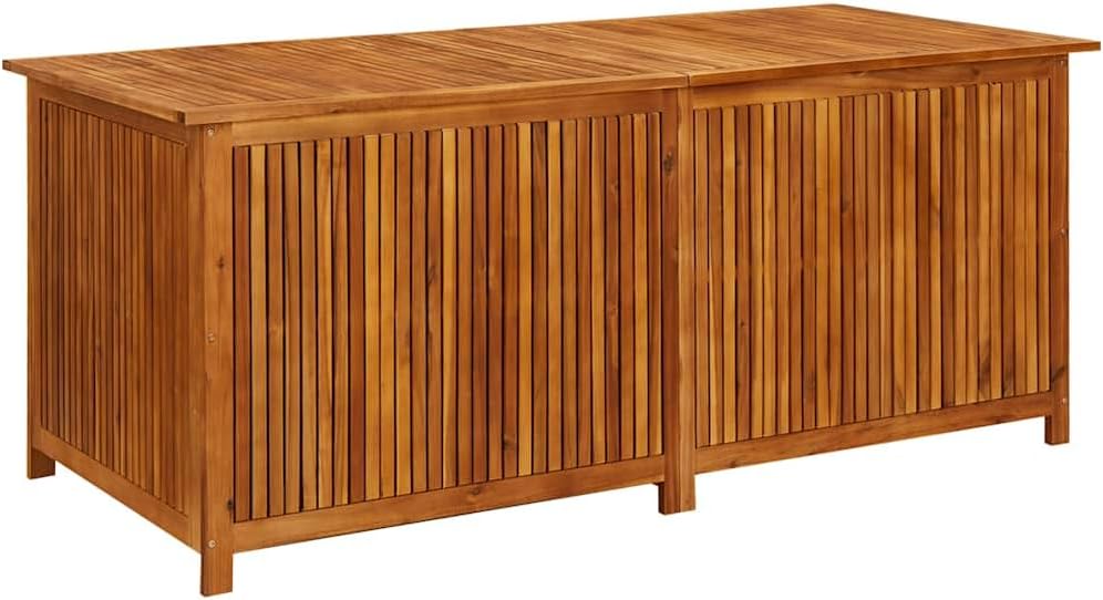 Wood Garden Backyard Organization, Wooden Garden Storage Box for Patio Furnit...
