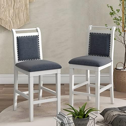 Harper & Bright Designs 3 Piece Counter Height Kitchen Dining Set with Dr...