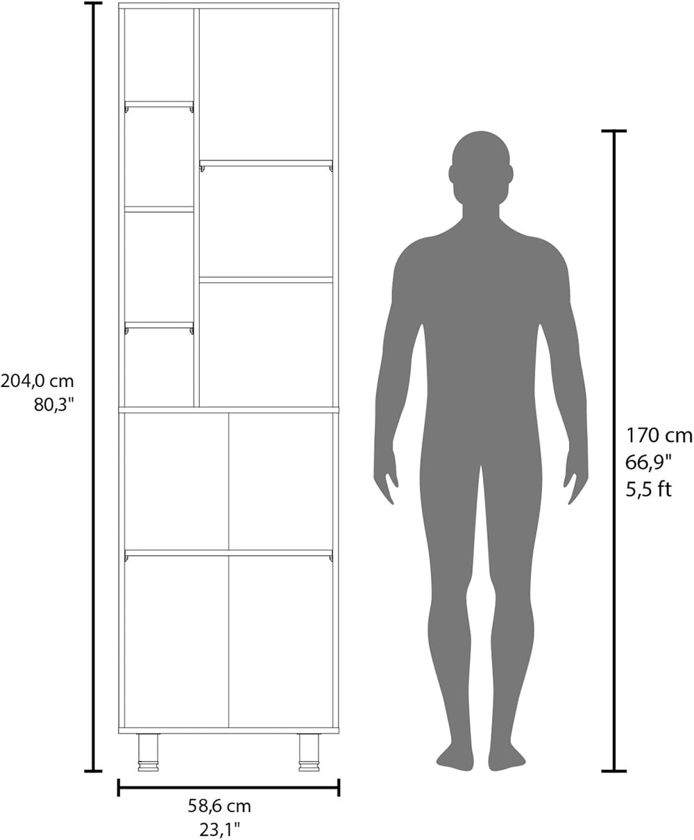 Kitchen Pantry with 2 Doors and Adjustable Shelves | Adjustable shelves and s...