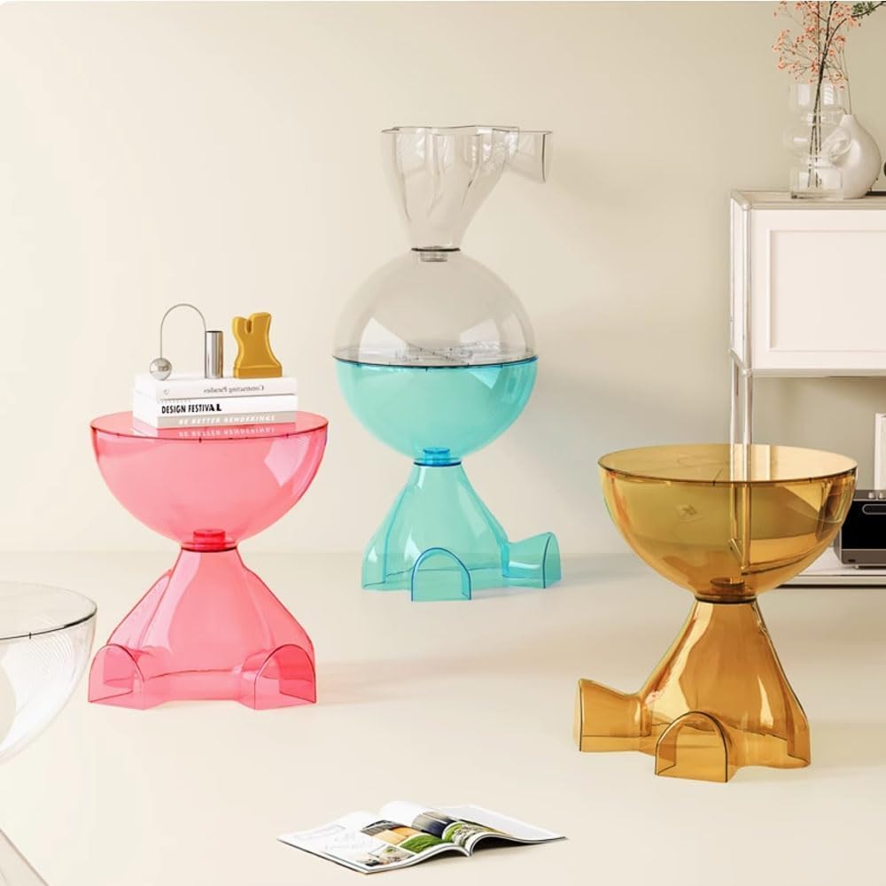 Circle Side Table, Round Modern End Table, Waterproof & Durable, Small Co...