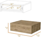 Vienna 1-Drawer Manufactured Wood Floating Nightstand, Macadamia