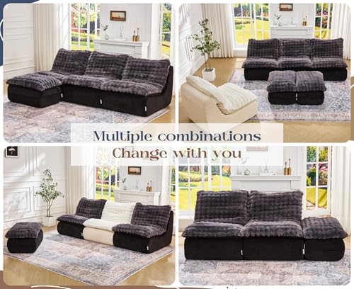 Hobestluk Small Couch Sofa Chaise Lounge Chair Recliner Chair with Footrest |...