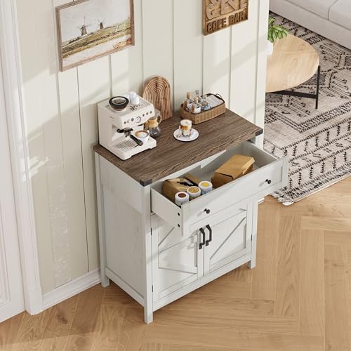 ChooChoo 30" W Coffee Bar Cabinet, Kitchen Storage Cabinet with Drawer