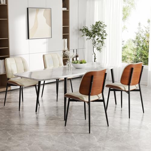 Dining Chairs Set of 2, Mid Century Modern Dining Room Chair with Thick Cushi...