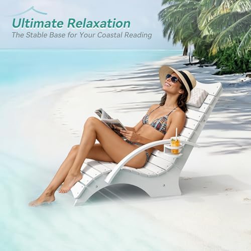 Pool Lounge Chairs with Armrest & Cup Holder, 8-10in Shallow Water | HDPS...