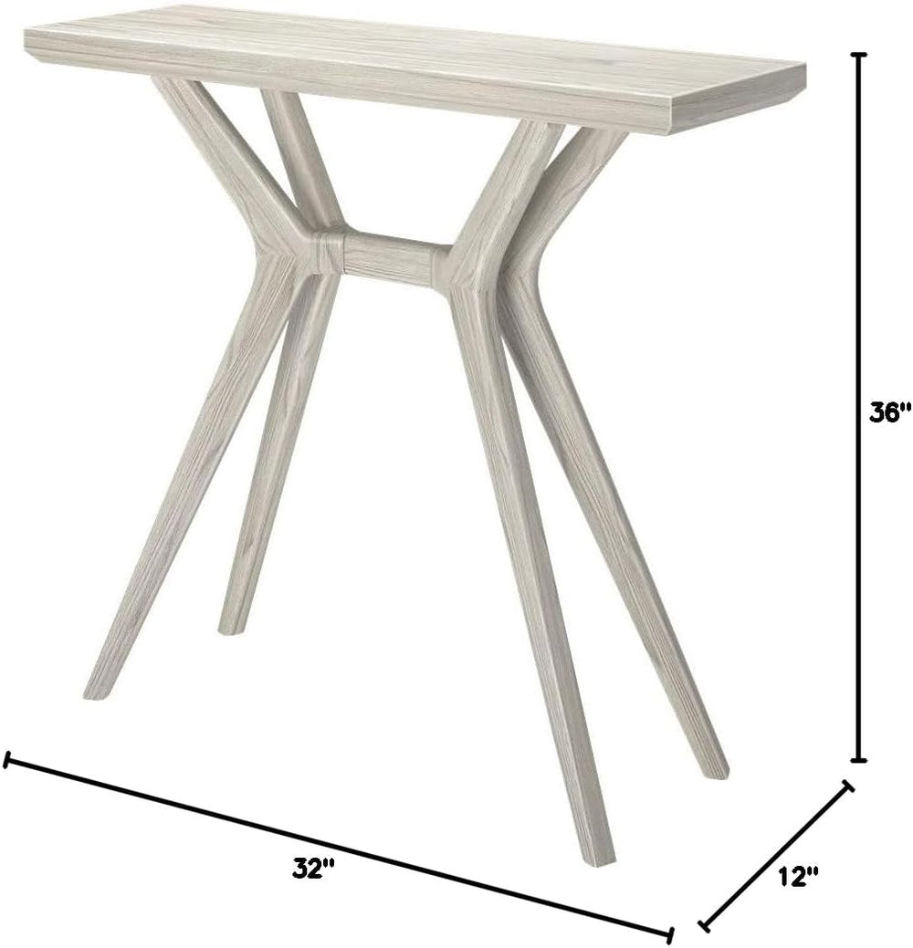 Plank+Beam Verso Console Table, 36 Inch, White Sand