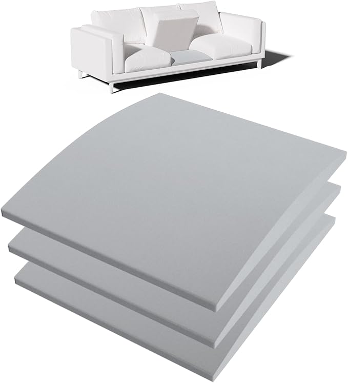 Couch Cushion Support for Sagging Seat – 3 Pack 22x22x2.4 Inch Sofa Cushion Board Saver & Replacement Insert for Saggy Couch or Chair, Quick No-Tool Install with 40D Memory Foam